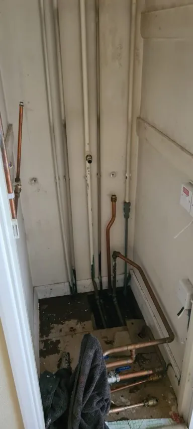 Pipework during install