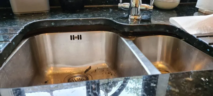 Sink came unstuck