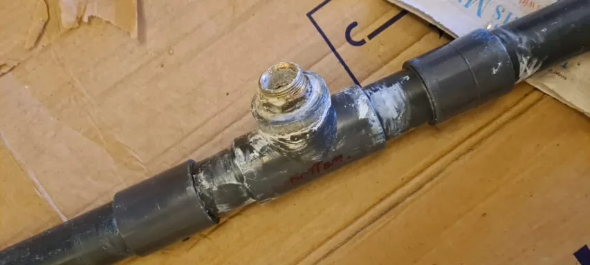Replacement pipe being run