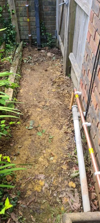 Up-sized gas main run