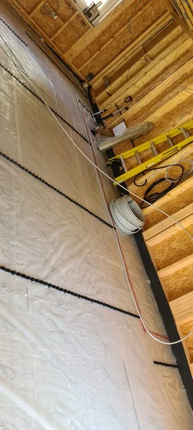 Wall plumbing detail