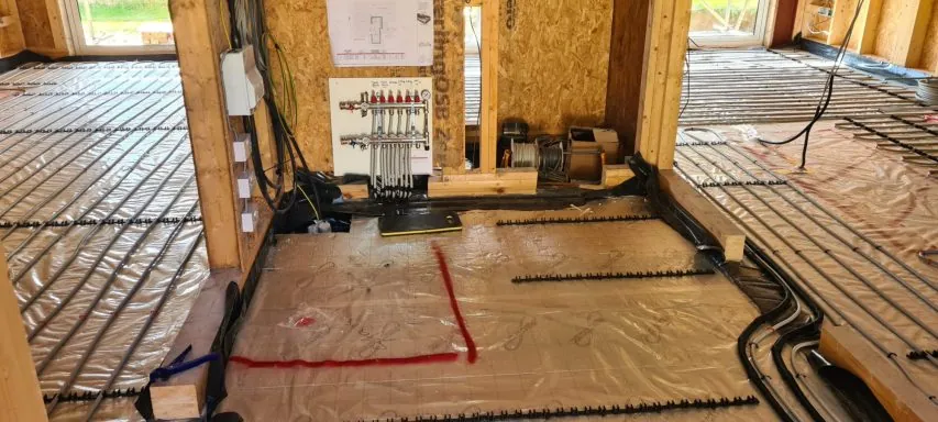 Underfloor heating ready for screed