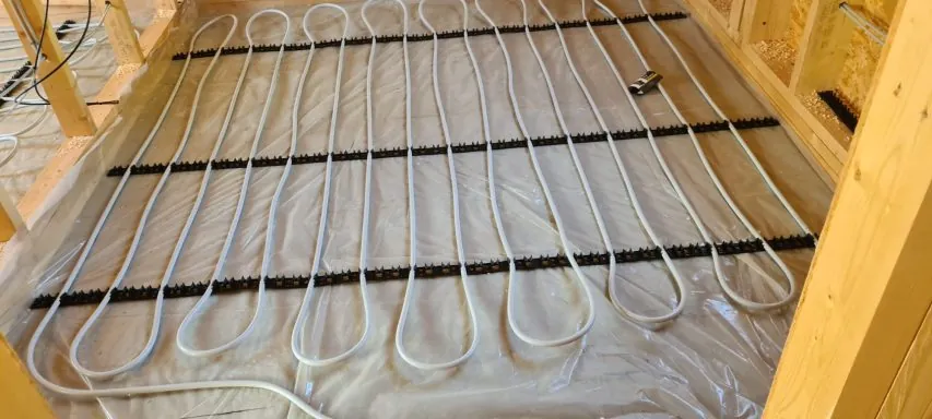 Underfloor heating manifold detail