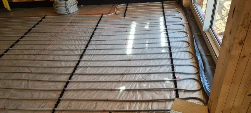 Pipework being routed