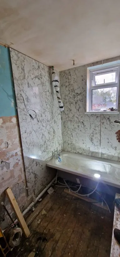 New plumbing roughed in