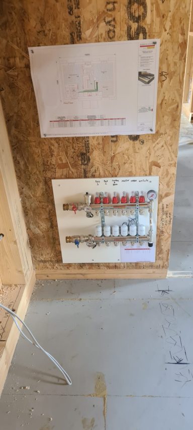 Scandia-Hus build. Underfloor heating